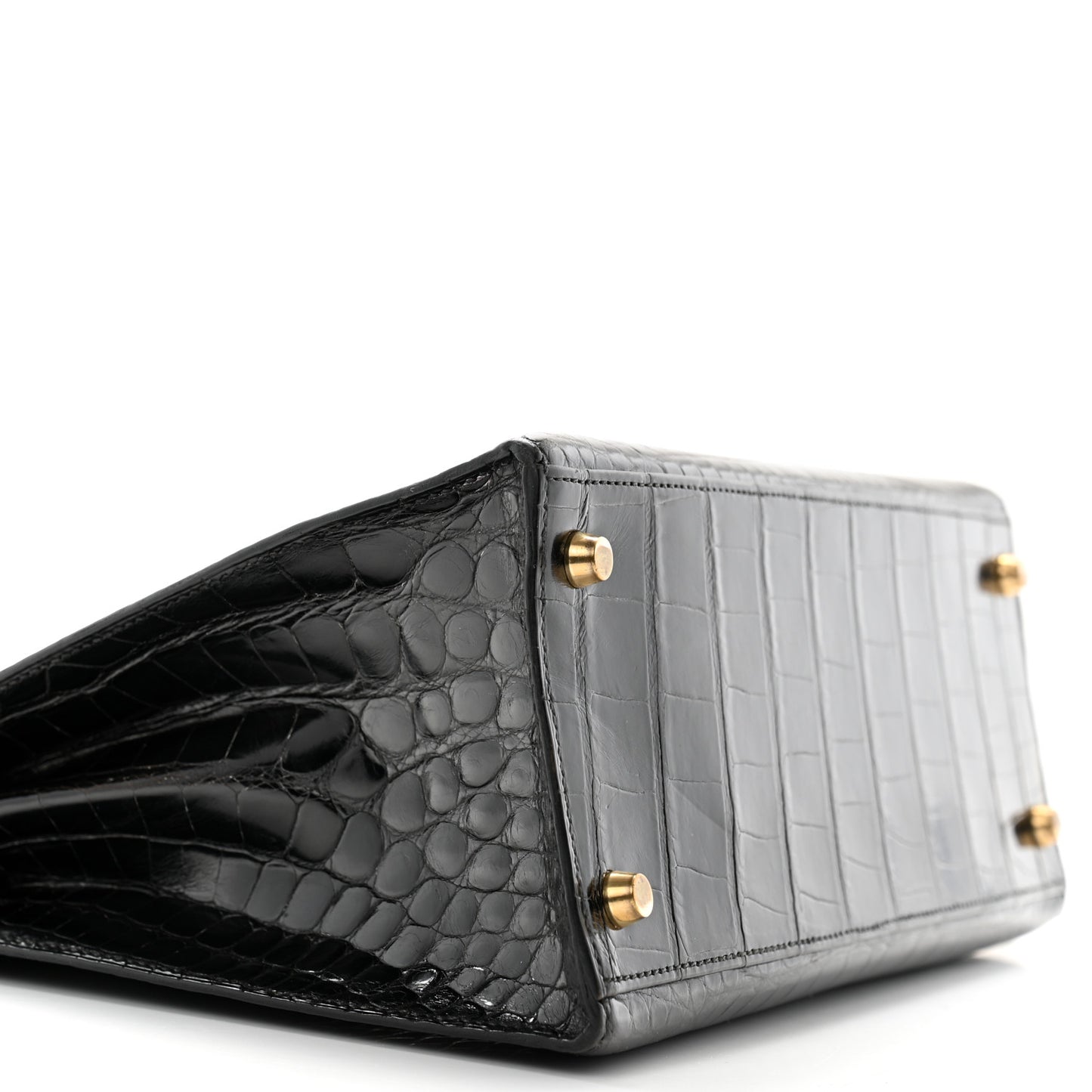Shiny Alligator Kelly Sellier 28 Black