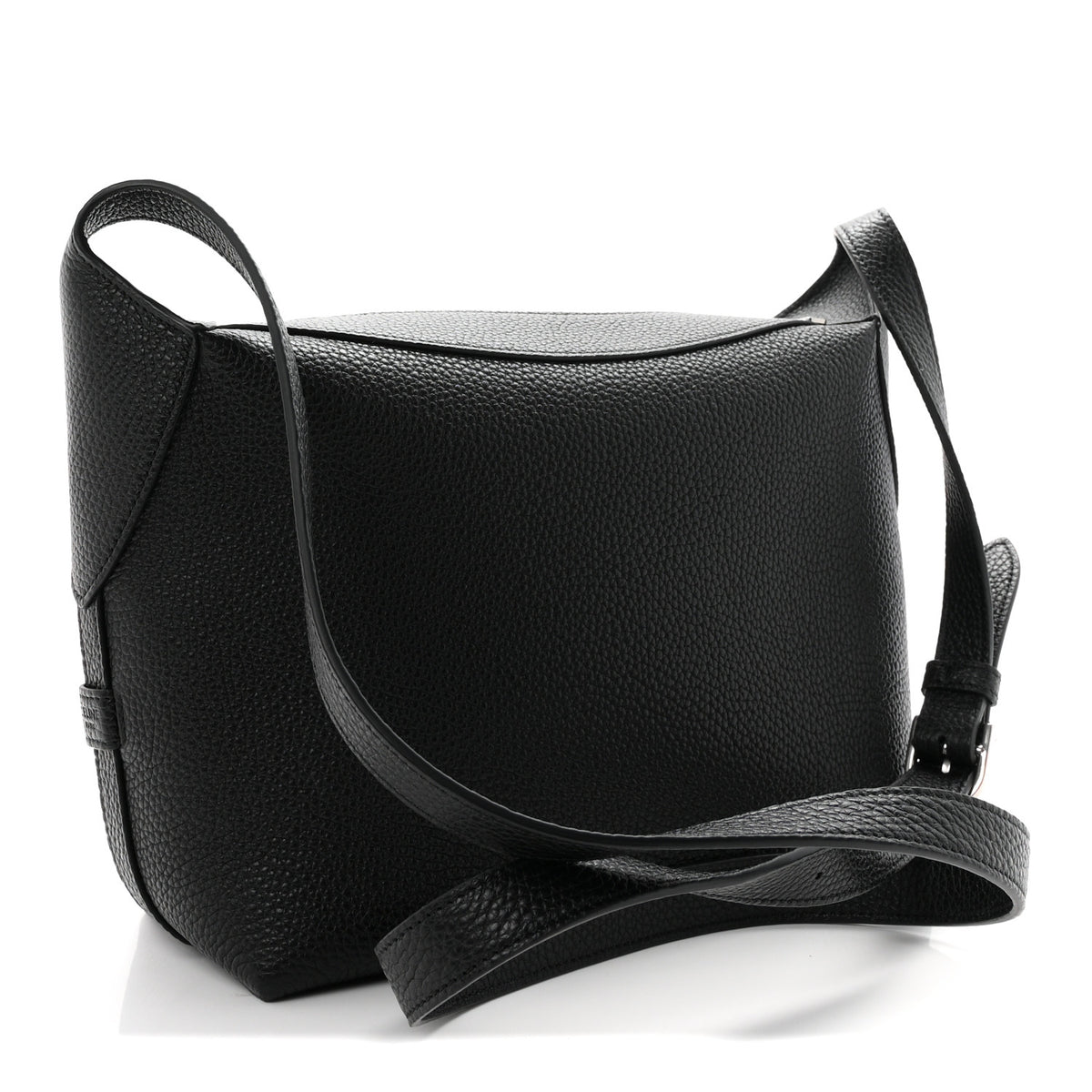 Grained Calfskin Harry Crossbody Bag Black