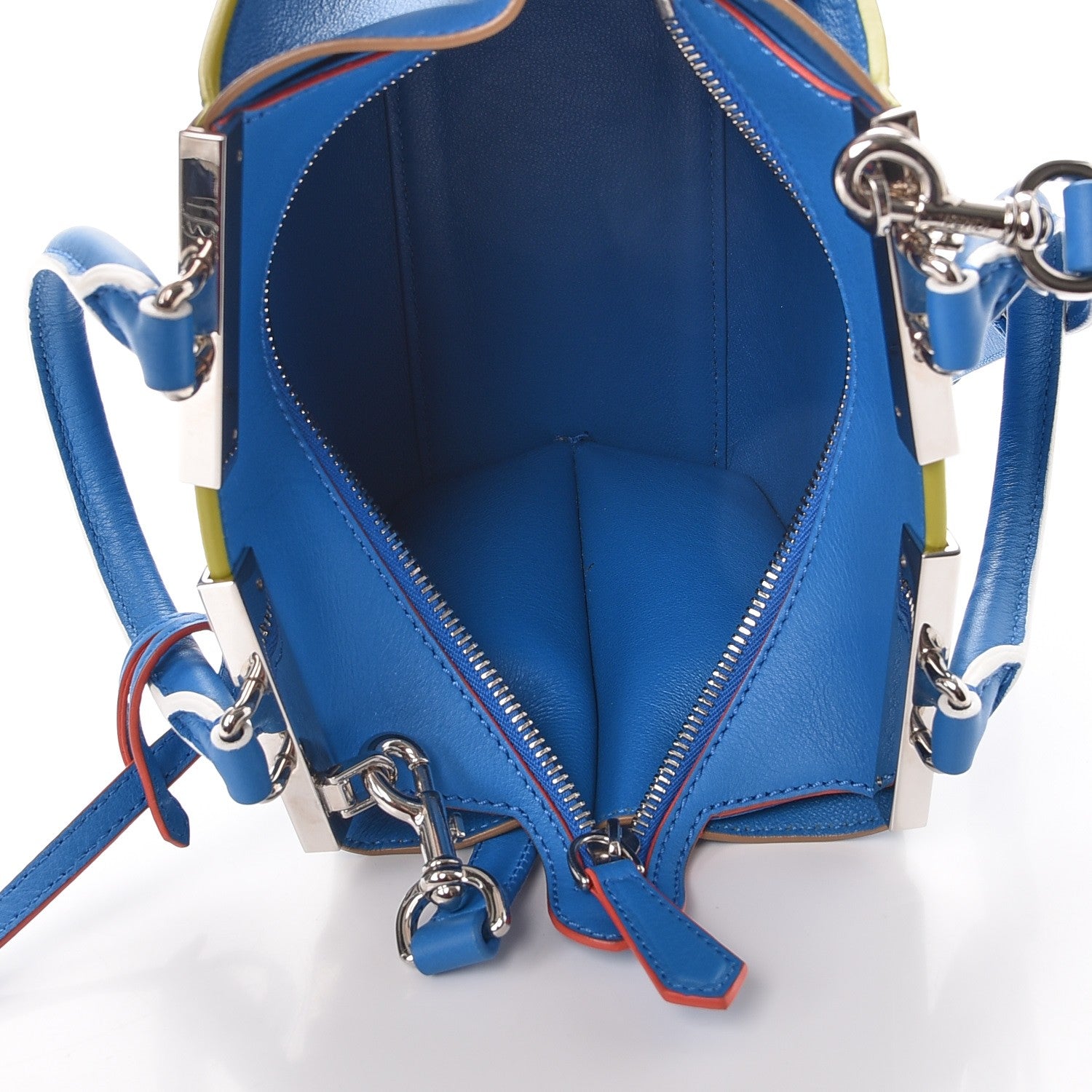 Fendi Vitello Dolce Mini 3jours Tote Blue Royal 5 of 7