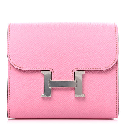 Hermes Epsom Constance Short Wallet 5P Pink 1 of 7