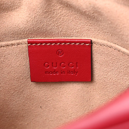 Gucci Calfskin Matelasse Mini GG Marmont Chain Shoulder Bag Hibiscus Red 6 of 10