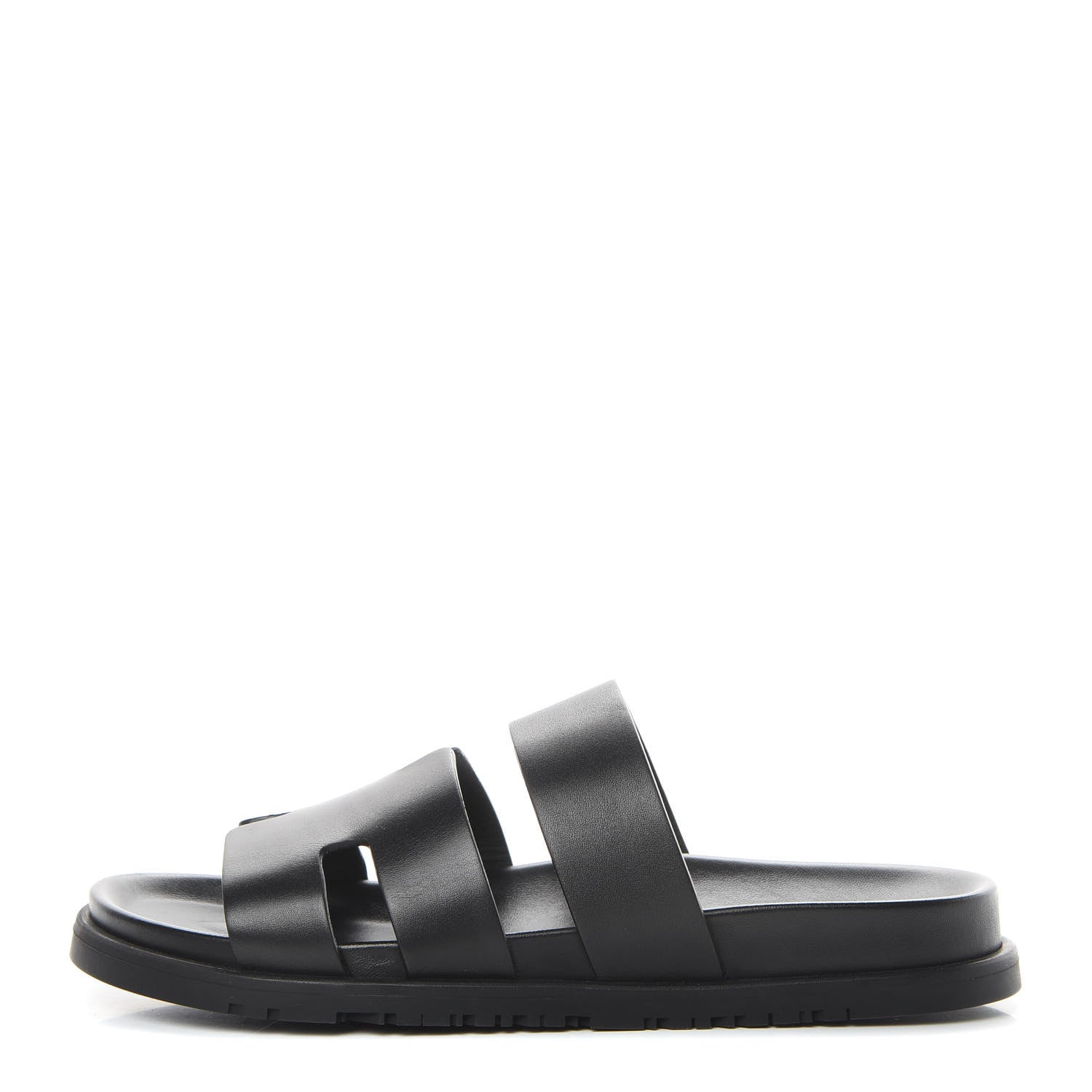 Hermes Calfskin Womens Ankara Sandals 40 Black 1 of 8