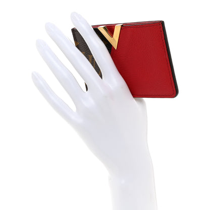 Louis Vuitton Calfskin Monogram Kimono Tote Card Holder Cherry 2 of 8