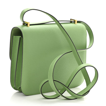 Hermes Epsom Constance 18 Vert Criquet 2 of 9