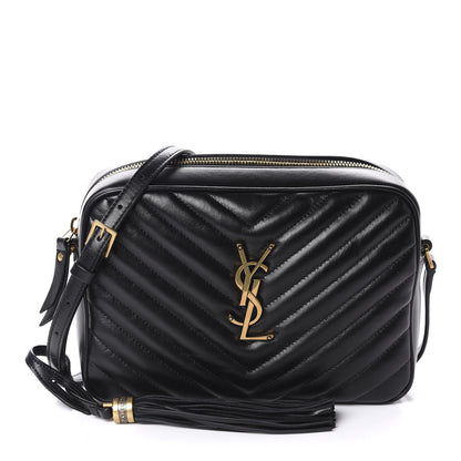 Saint Laurent Calfskin Matelasse Monogram Lou Camera Bag Black 1 of 10