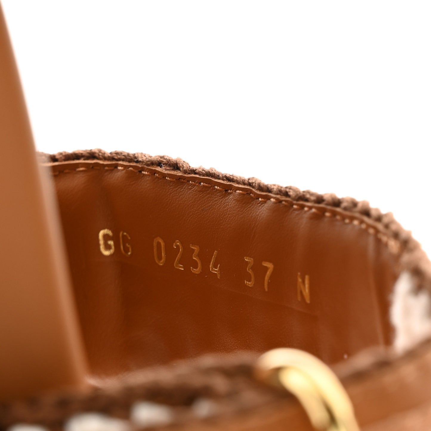 Cotton Crochet LV Sunset Comfort Flat Sandals 37 Cacao Brown