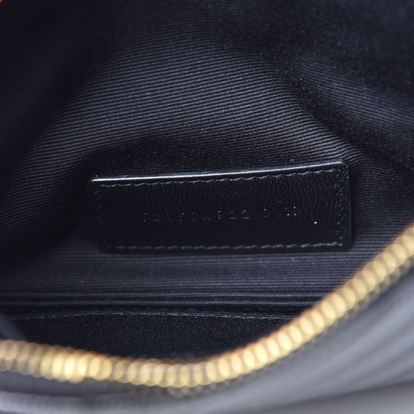 Grain De Poudre Chevron Monogram Bill Pouch Black