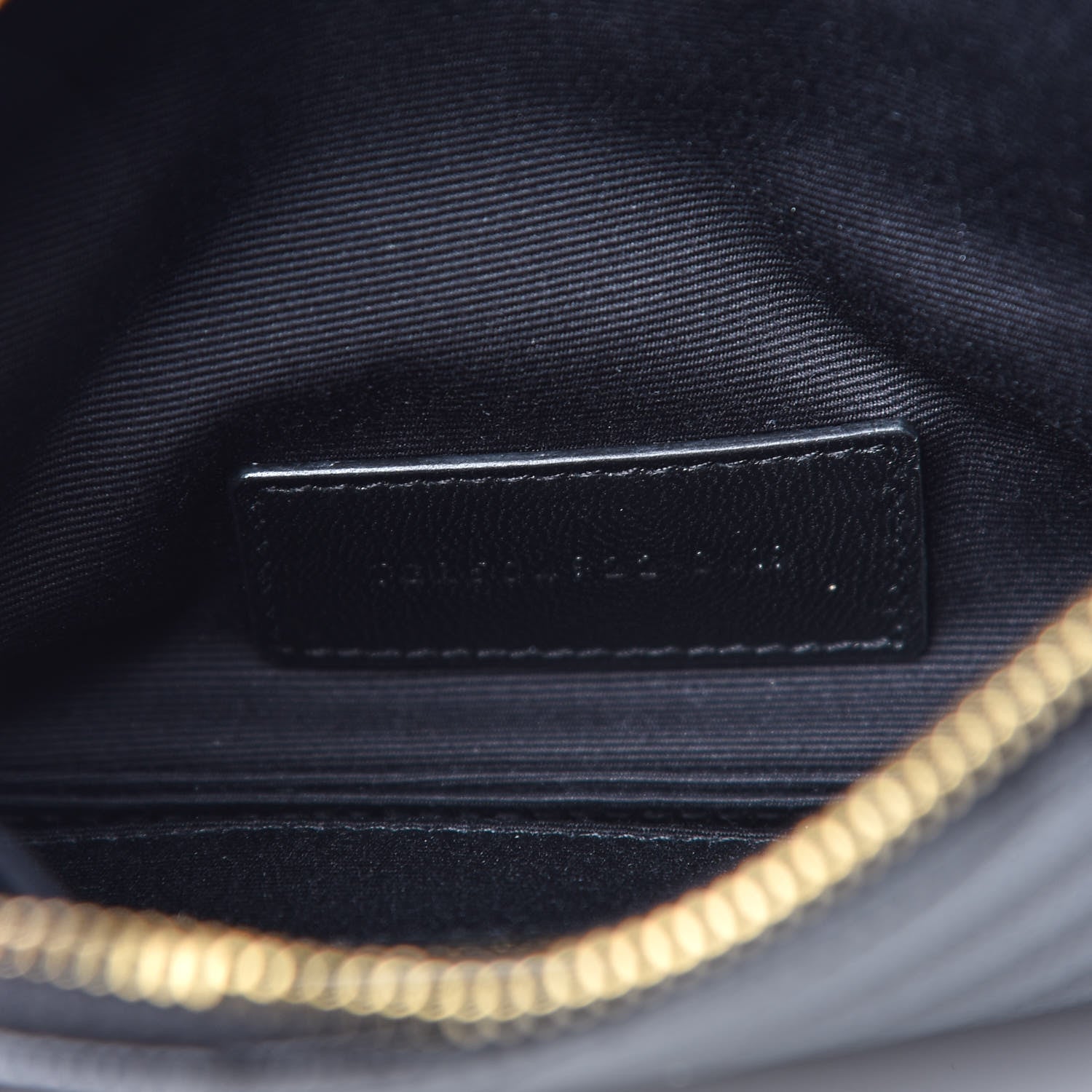 Saint Laurent Grain De Poudre Chevron Monogram Bill Pouch Black 7 of 8