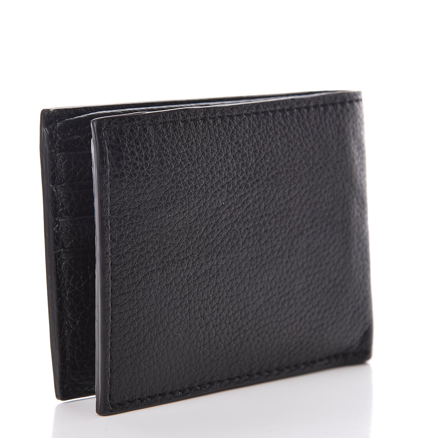 Gucci Grained Calfskin Web Bi-Fold Wallet Black 3 of 6