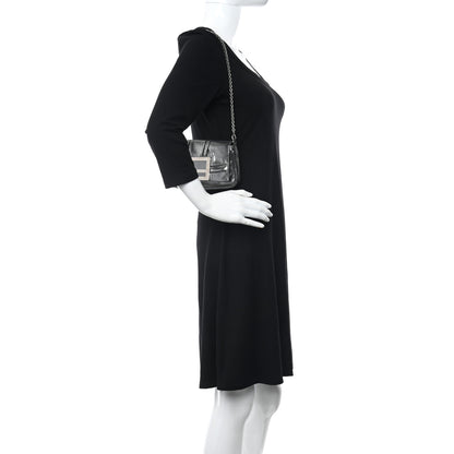 Fendi Metallic Calfskin Mia Pochette Silver 2 of 12