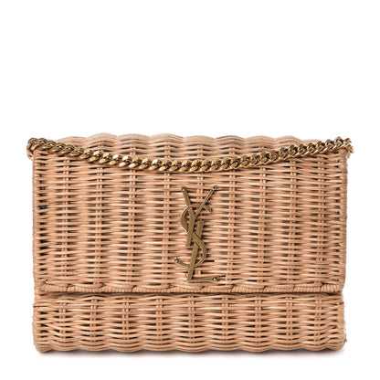Saint Laurent Wicker Small Monogram Kate Satchel Naturale 1 of 10
