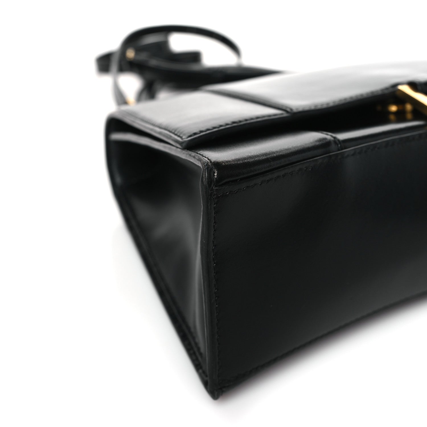 Balenciaga Shiny Box Calfskin Medium Hourglass Top Handle Bag Black 8 of 10