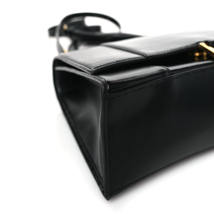 Balenciaga Shiny Box Calfskin Medium Hourglass Top Handle Bag Black 8 of 10