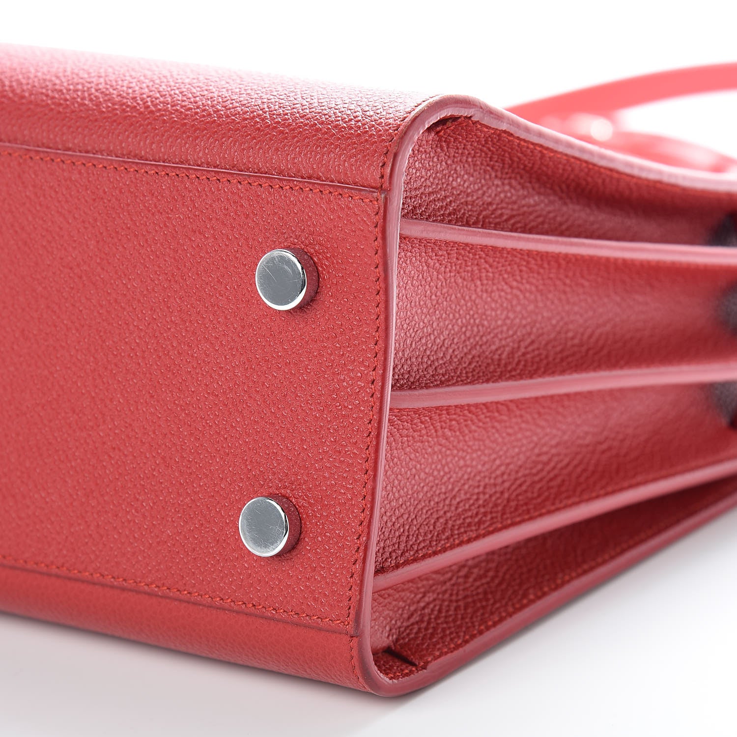 Saint Laurent Grained Calfskin Baby Sac De Jour Red 9 of 9