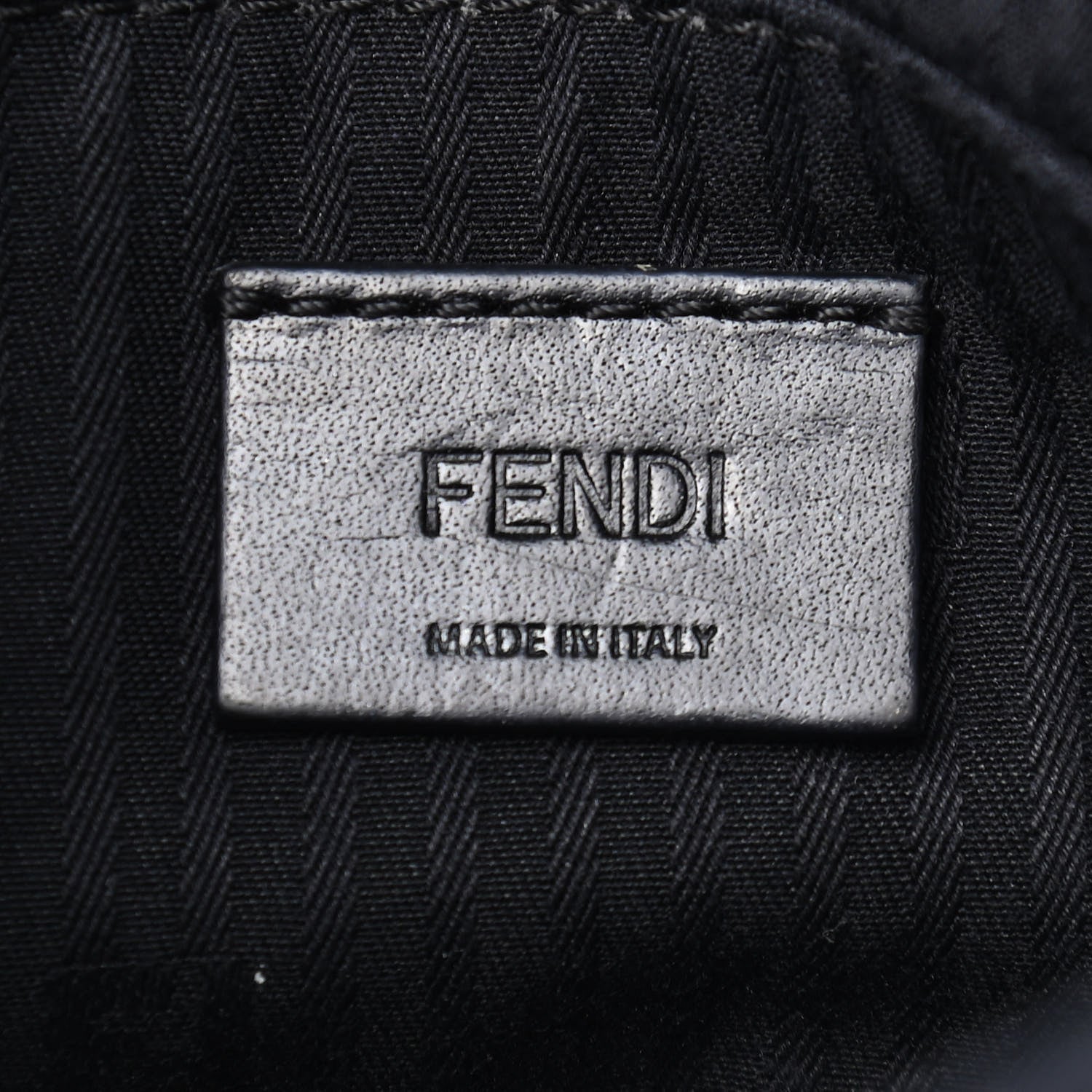 Fendi Vitello Flamingo Enamel Fendista Pouchette Crossbody Black 6 of 10
