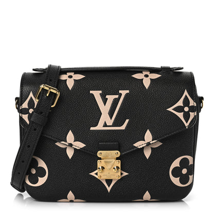 Louis Vuitton Empreinte Monogram Giant Pochette Metis Black Beige 1 of 13