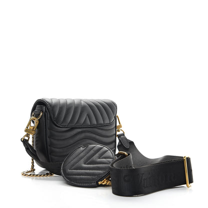 Louis Vuitton Calfskin New Wave Multi Pochette Black 2 of 9