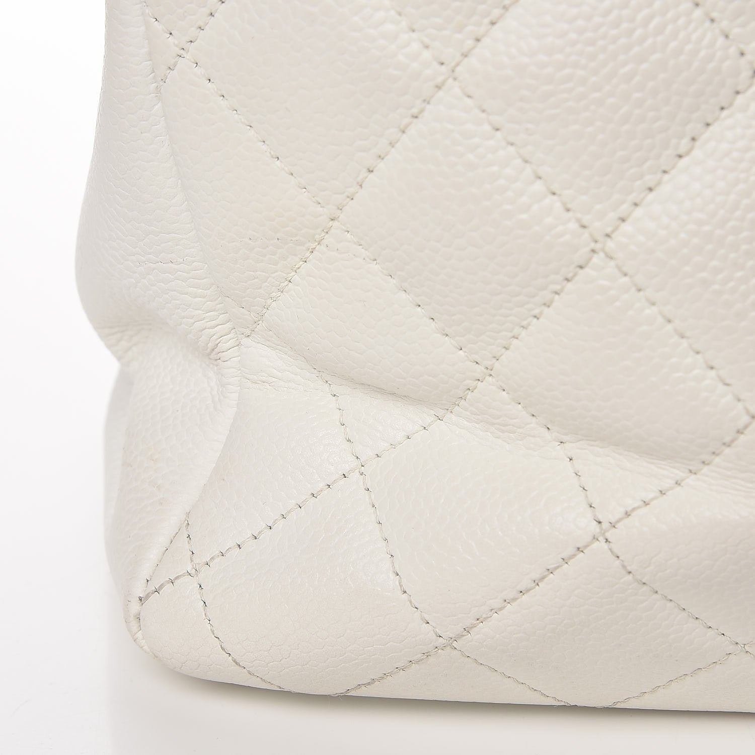 Chanel Caviar Quilted Grand Shopping Tote GST White 8 of 24