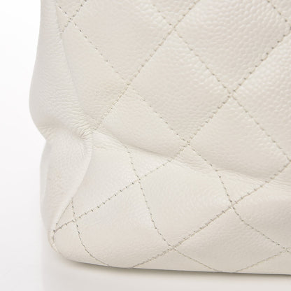 Chanel Caviar Quilted Grand Shopping Tote GST White 8 of 24
