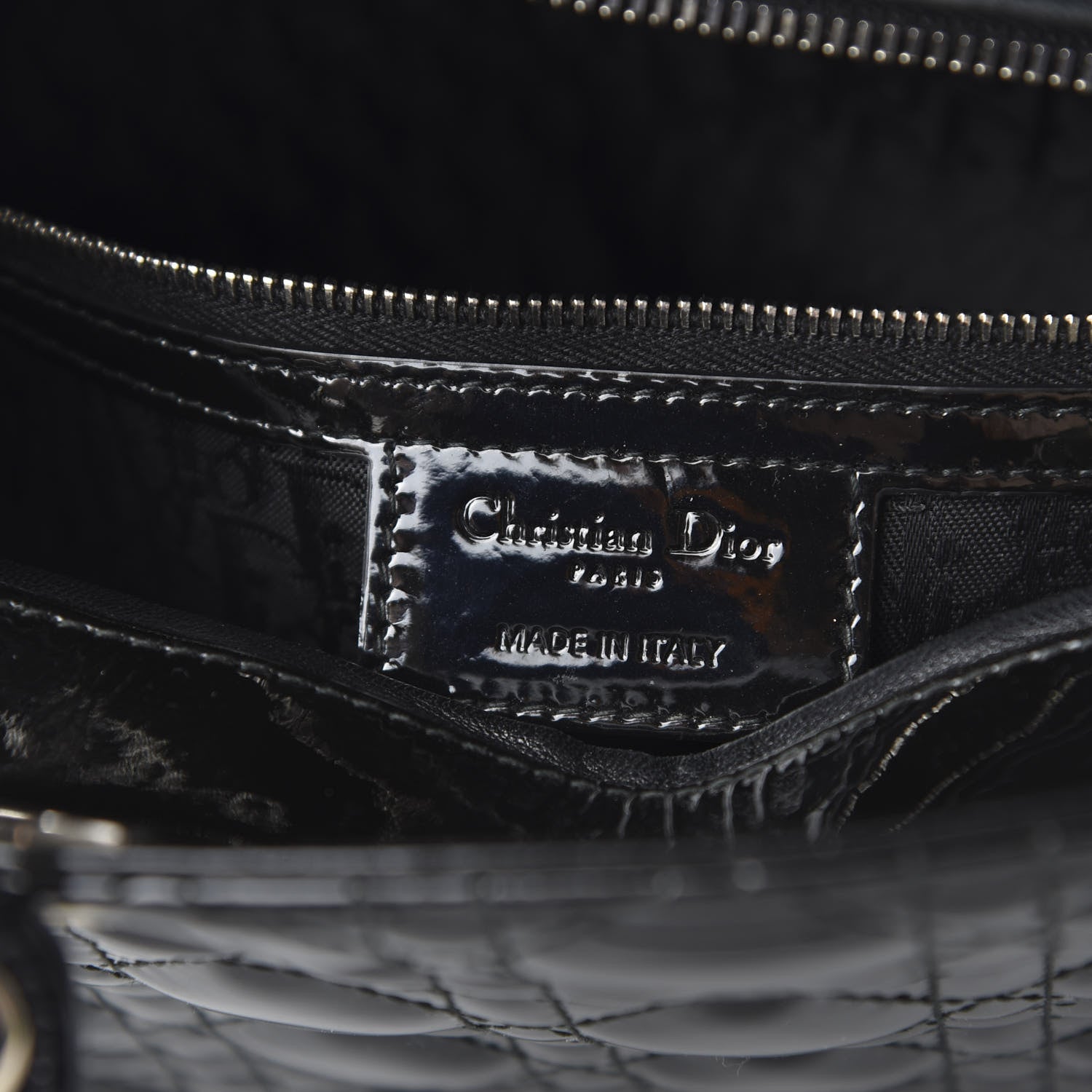 Christian Dior Patent Cannage Large Lady Dior Black 8 of 10