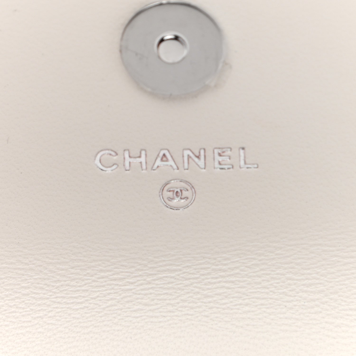 Chanel Lambskin Quilted CC Hook Card Holder White 6 of 9