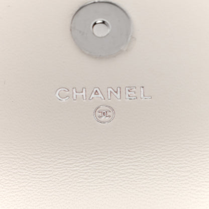Chanel Lambskin Quilted CC Hook Card Holder White 6 of 9