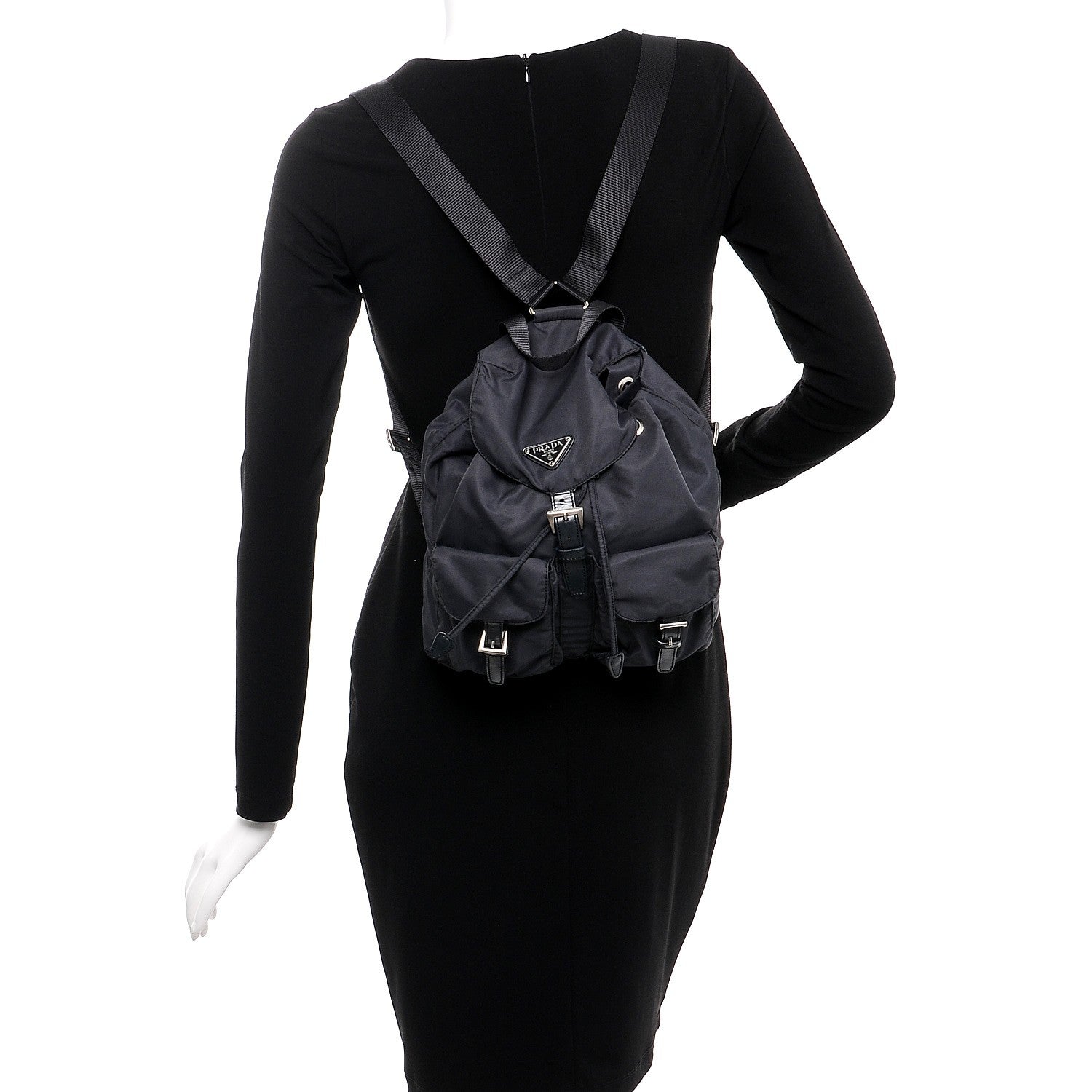 Prada Tessuto Nylon Vela Small Backpack Anthracite 2 of 7