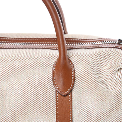 Hermes Toile Natural Barenia Polochon Mademoiselle Bag 11 of 12