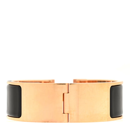 Hermes Enamel Wide Clic Clac H Bracelet PM Black 3 of 5
