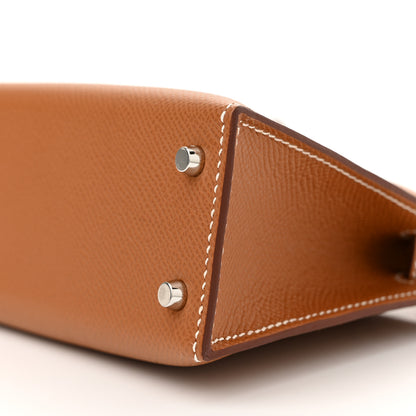 Hermes Epsom Mini Kelly Sellier 20 Gold 10 of 11