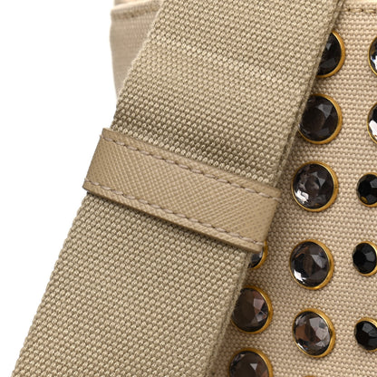 Prada Canapa Crystal Studded Tote Corda 13 of 16