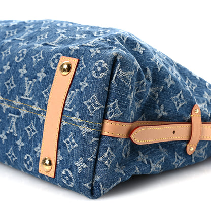 Louis Vuitton Monogram Denim CarryAll MM Blue 9 of 9