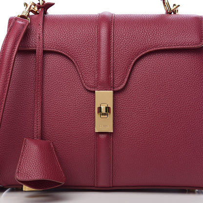 Celine Grained Calfskin Small 16 Top Handle Bag Rasberry 6 of 8