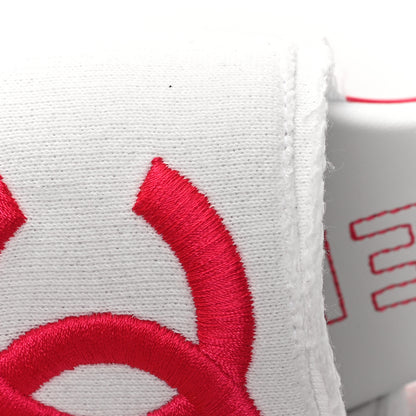 Chanel Jersey Knit CC Mules 37 White Fuchsia 9 of 9