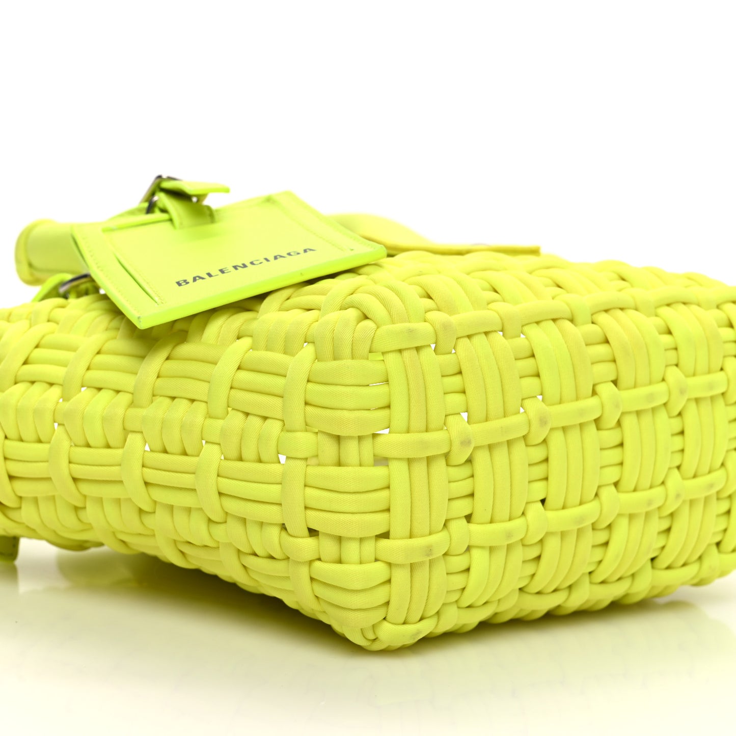 Faux Calfskin XXS Bistro Basket Fluo Yellow