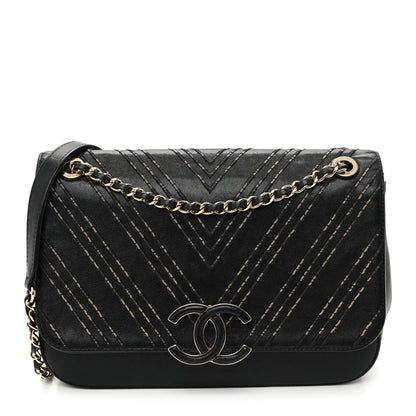 Chanel Sheepskin Chain CC Subtle Flap Black 1 of 10
