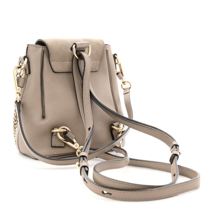 Chloe Suede Calfskin Mini Faye Backpack Motty Grey 3 of 14