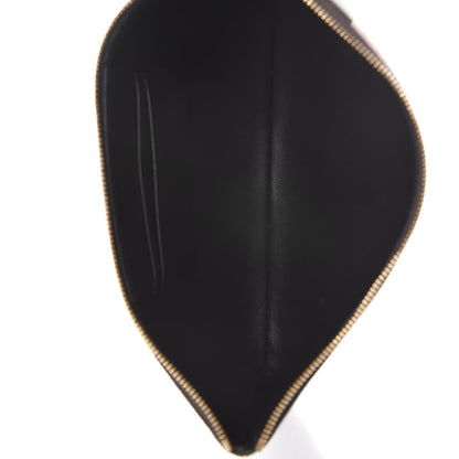 Celine Cotton Canvas Lambskin Striped Solo Clutch Pouch Black 5 of 7