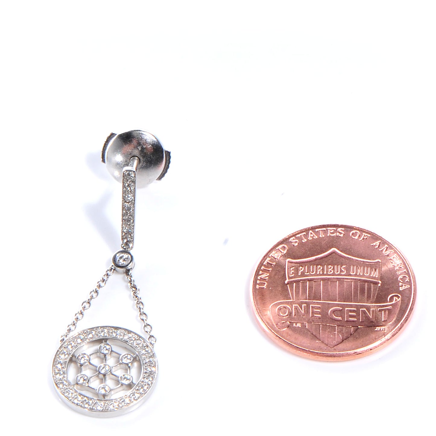 Platinum Diamond Voile Drop Earrings