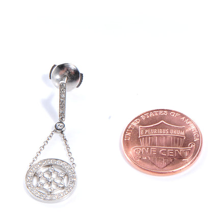 Tiffany Platinum Diamond Voile Drop Earrings 2 of 6