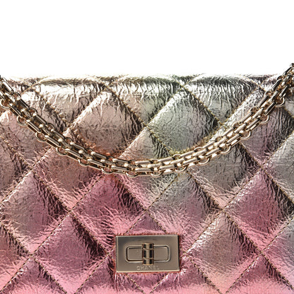 Chanel Metallic Goatskin Quilted 2.55 Reissue Wallet on Chain WOC Multicolor 11 of 12
