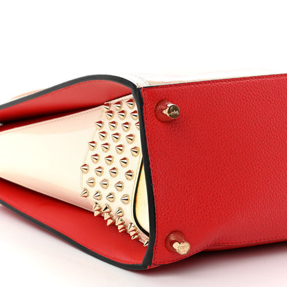 Christian Louboutin Loubi Kraft PVC Patent Calfskin Empire Medium Paloma Kraft Latte 8 of 12
