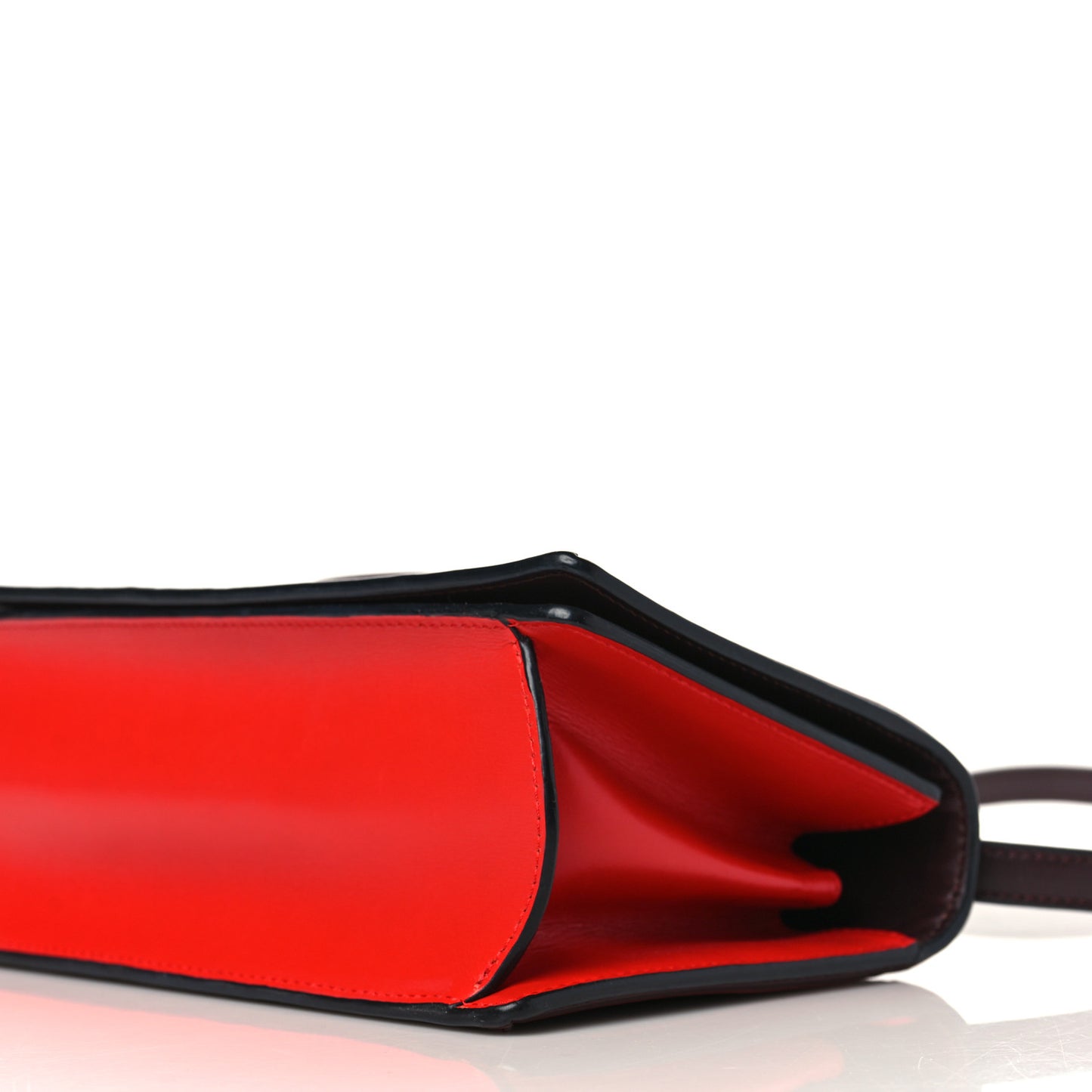 Calfskin Polka Dot Small Barcelona Shoulder Bag Black Red