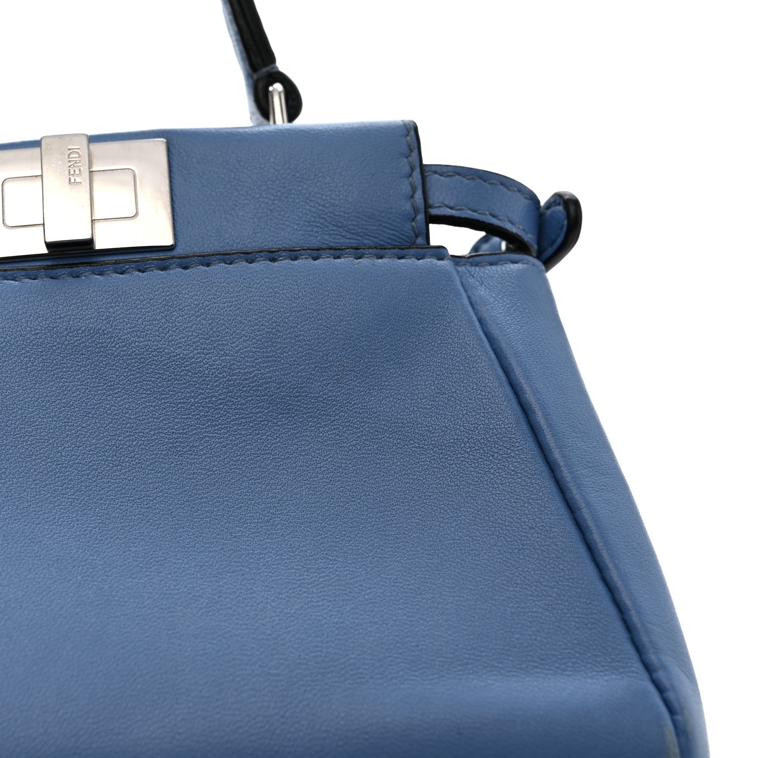 Fendi Nappa Micro Peekaboo Iconic Satchel Nebula 12 of 12