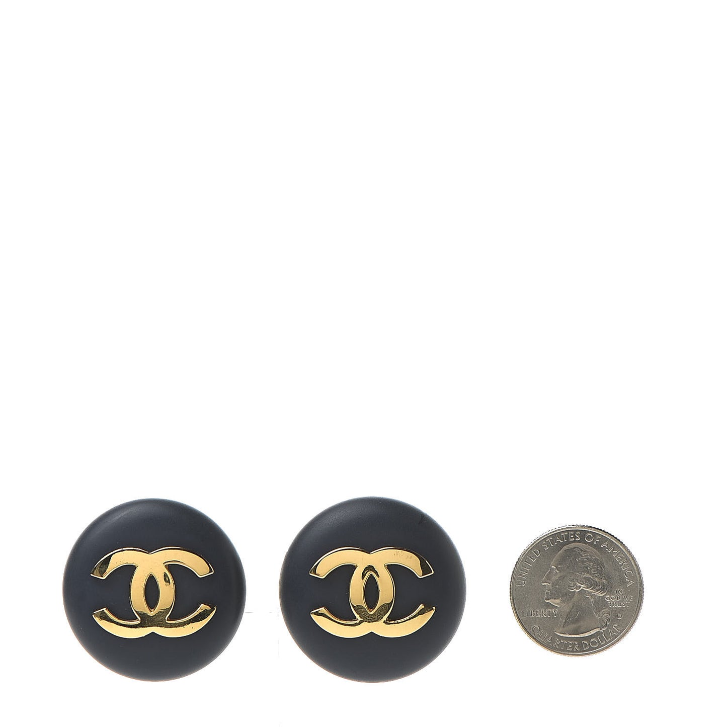 CC Clip On Earrings Navy Gold