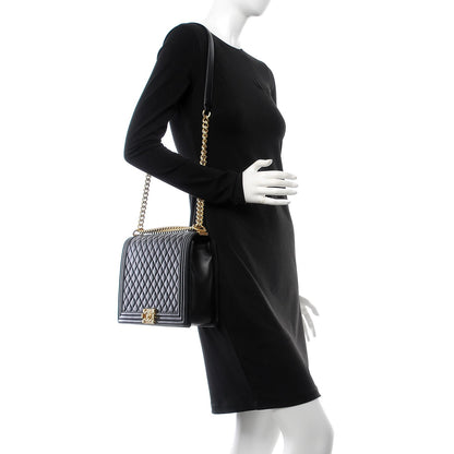 Chanel Lambskin Quilted Large Boy Flap Black 2 of 9