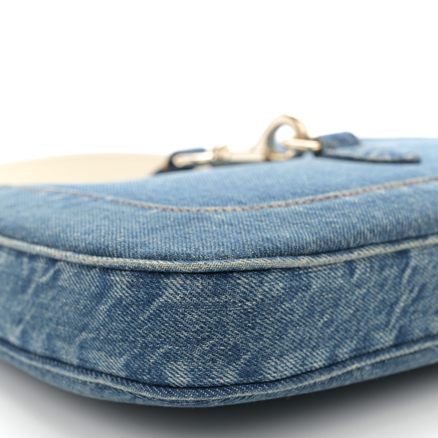 Gucci Denim Small Jackie Shoulder Bag Blue Denim 9 of 11