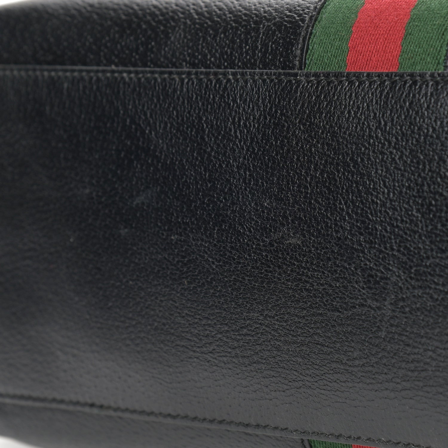 Gucci Textured Calfskin Web Medium Ophidia Shopping Tote Black 11 of 13