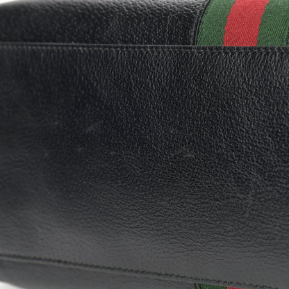 Gucci Textured Calfskin Web Medium Ophidia Shopping Tote Black 11 of 13