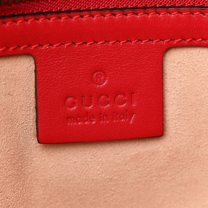 Gucci Calfskin Matelasse Small GG Marmont Shoulder Bag Hibiscus Red 6 of 11